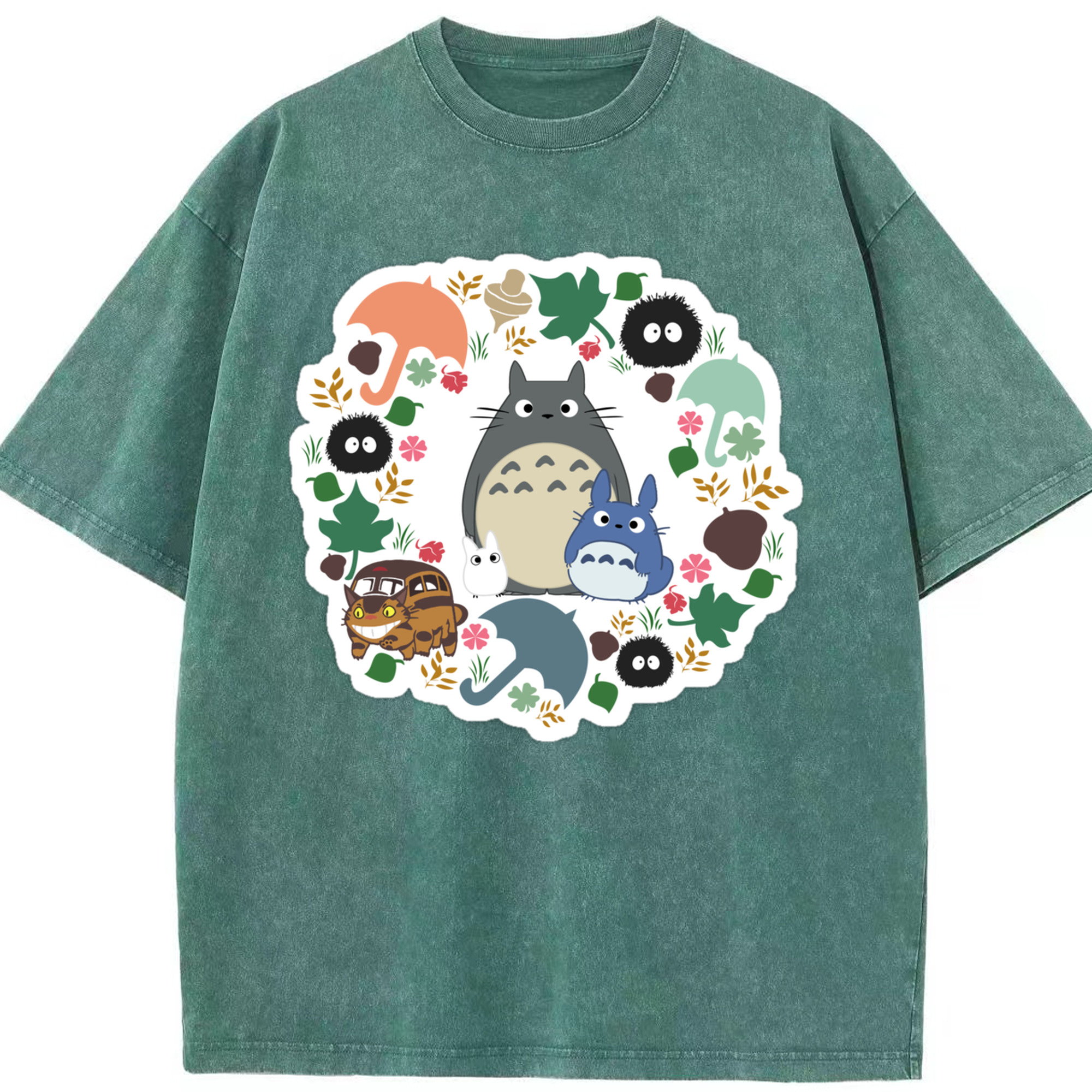 （画像用） となりのトトロ 草壁メイ 草壁サツキ My Neighbor Totoro Satsuki Kusakabe Mei Kusakabe 綿100% ヴィンテージ風 半袖Tシャツ（フロントプリント）